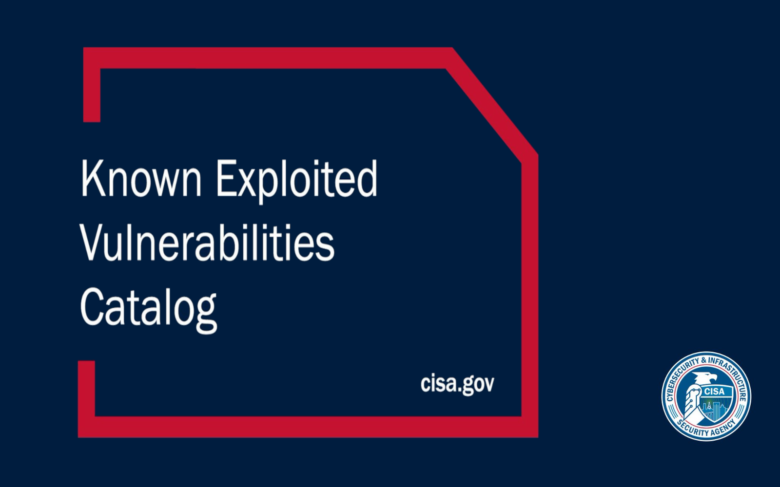CISA logo showing a dark blue circular ring with Cybersecurity and Infrastructure Security Agency text. Inside, an eagle with outstretched wings holds a shield featuring a keyhole symbol. Behind the eagle is a network pattern symbolizing digital security and infrastructure protection.